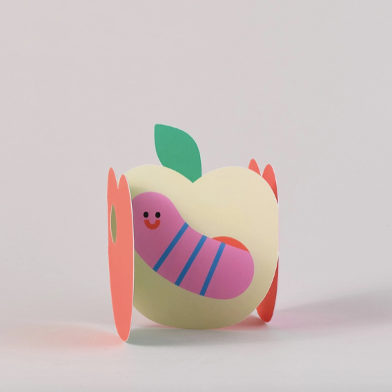 Apple Fold Out Kid's Birthday Card