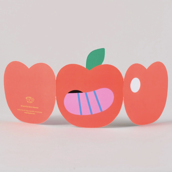 Apple Fold Out Kid's Birthday Card