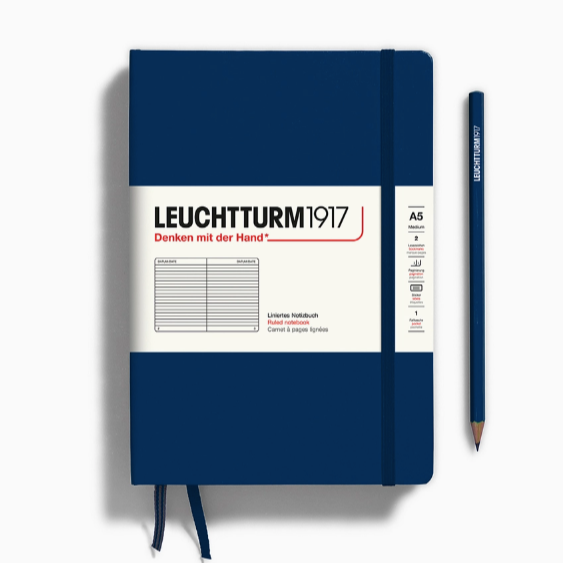 Leuchtturm 1917 Hard Covered Ruled A5 Notebooks - (in 4 color options)