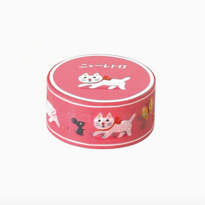 Retro Washi Tape - white cat