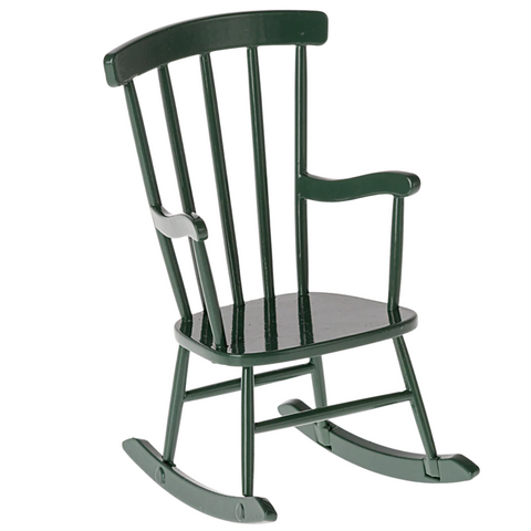 Maileg Rocking Chair, Mouse in Dark Green