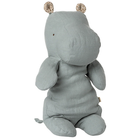 Maileg Medium Hippo in Blue Gray