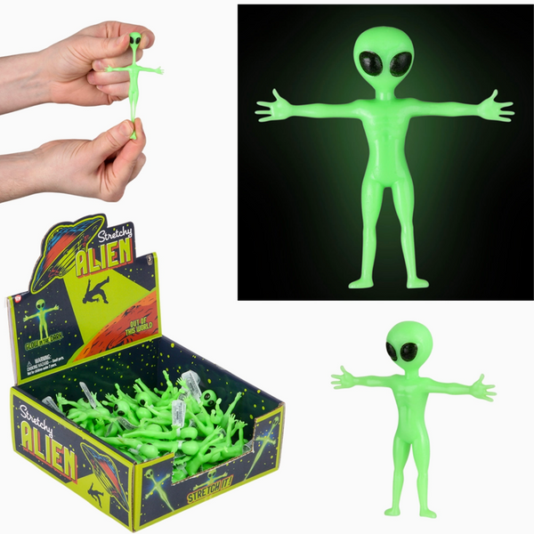 2.25" Glow in Dark Stretchy Alien