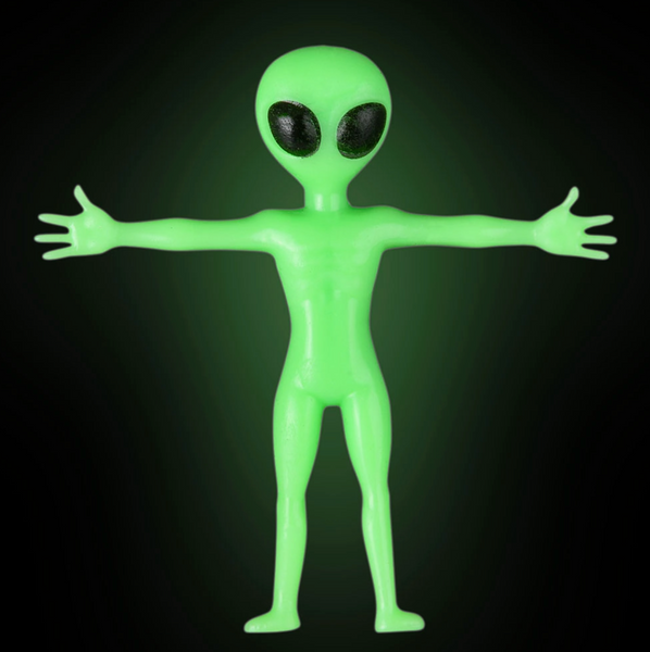 2.25" Glow in Dark Stretchy Alien