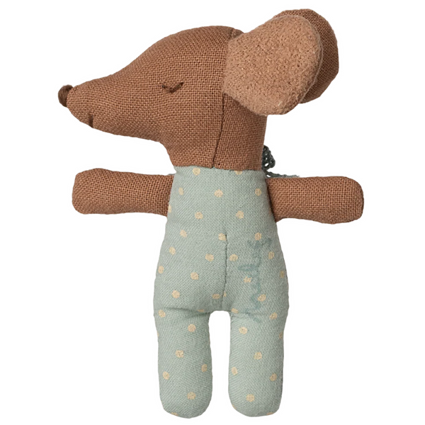 Maileg Sleepy Wakey Baby Mouse - Blue