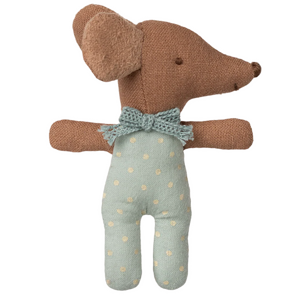 Maileg Sleepy Wakey Baby Mouse - Blue