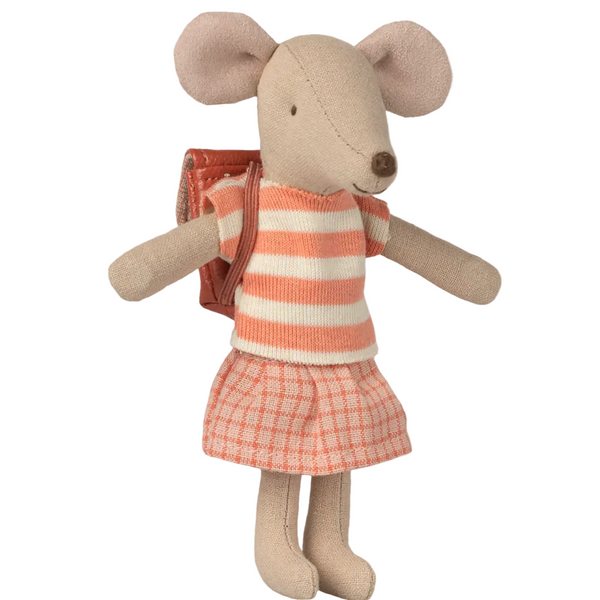 Clothes and Bag for Big Sister Mouse - Coral