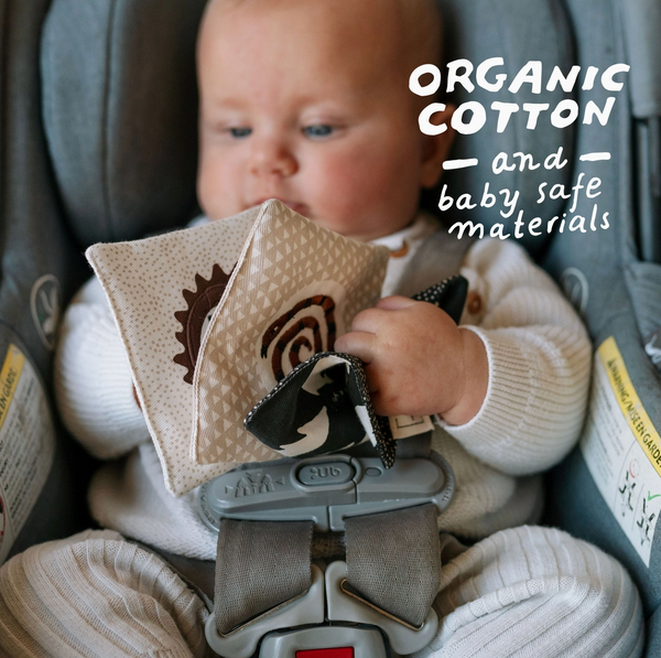 Crinkle Pages Stroller Activity Toy For Baby - Wild By Wee Gallery