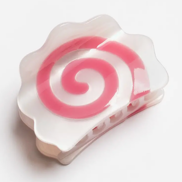 Naruto Hair Claw - Pink Spiral Ramen Fish Cake Hair Clip