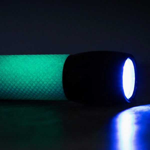 Bright Uv Led Flashlight, with Glow-in-The-Dark Rubber Grip