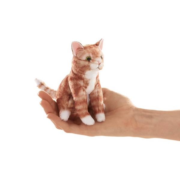 Mini Orange Tabby Cat Finger Puppet