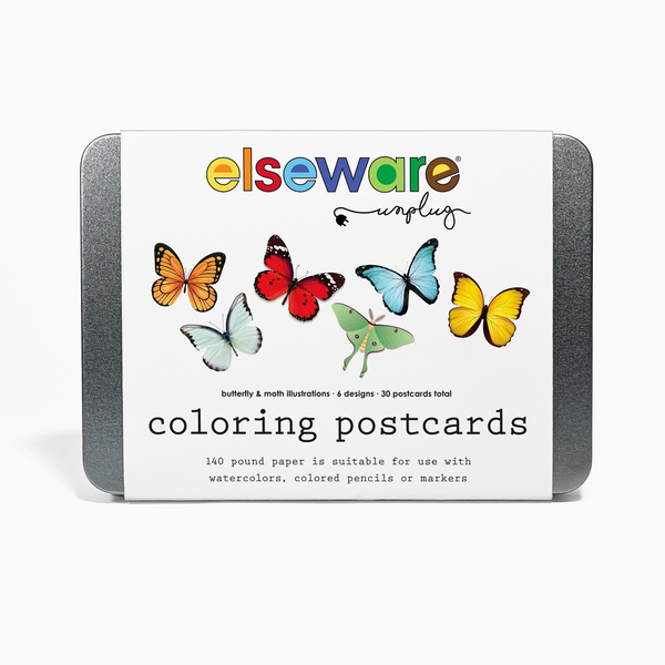 Coloring Postcards w/ 6 Butterfly & Moth Designs (30cards)