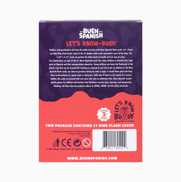 Let’S Know: My Body – Bilingual Flashcards For Kids