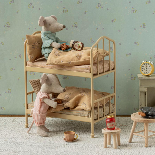Maileg Mouse Bunk bed - Wheat