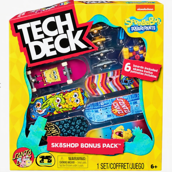Tech Deck Spongebob Sk8shop Fingerboard Bonus Pack Mini Skateboards Toy