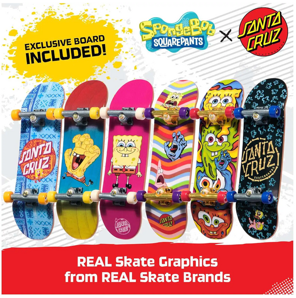 Tech Deck Spongebob Sk8shop Fingerboard Bonus Pack Mini Skateboards Toy