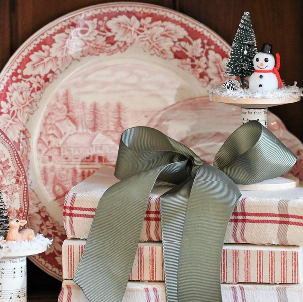 Miniature Flocked Snowmen - 1 1/2"