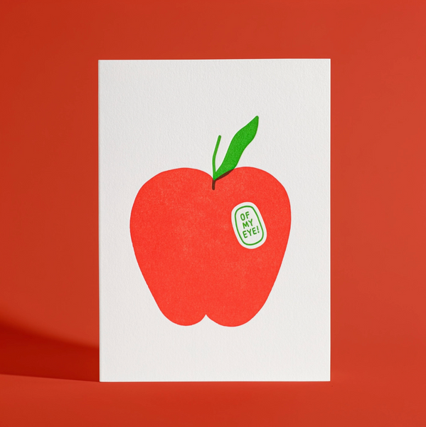 Apple of My Eye Letterpress Greeting Card