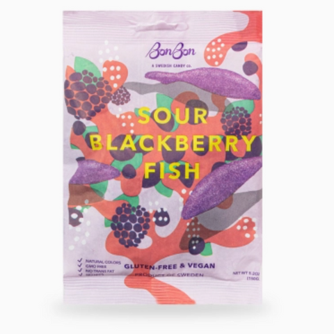 Sour Blackberry Fish - Swedish Candy