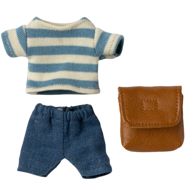 Clothes and Bag for Big Brother Mouse - Brown