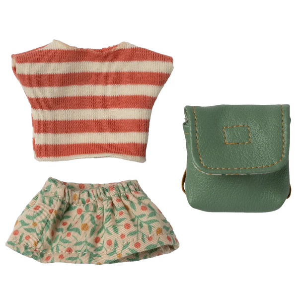 Clothes and Bag for Big Sister Mouse - Green