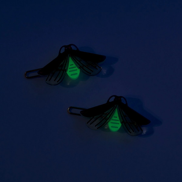 Glow in the Dark Firefly Insect Hair Clip Mini Barrette Set