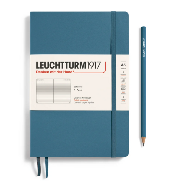 Leuchtturm 1917 Hard Covered Ruled A5 Notebooks - (in 4 color options)