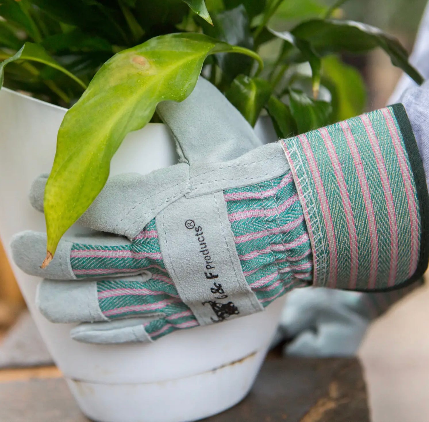 Kids Gardening / Work Gloves - Leather and Canvas