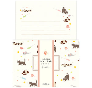 Japanese Hanko Writing Papers & Envelope - Cats and Mice