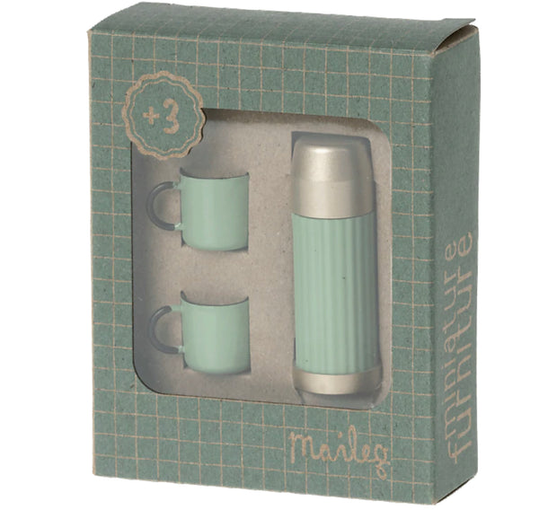 Thermos and Cups (mint) by Maileg