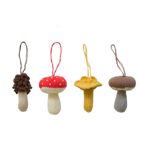 Holiday Mushroom Ornament Set by Blabla