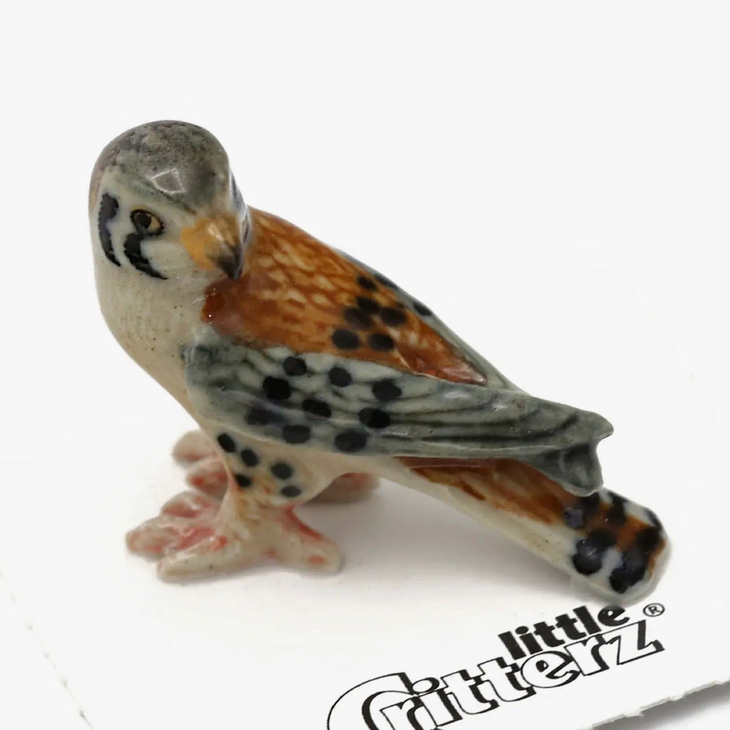 Miniature Porcelain Kestrel Falcon Figurine