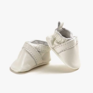 Leather Slippers For Minikane Dolls - White