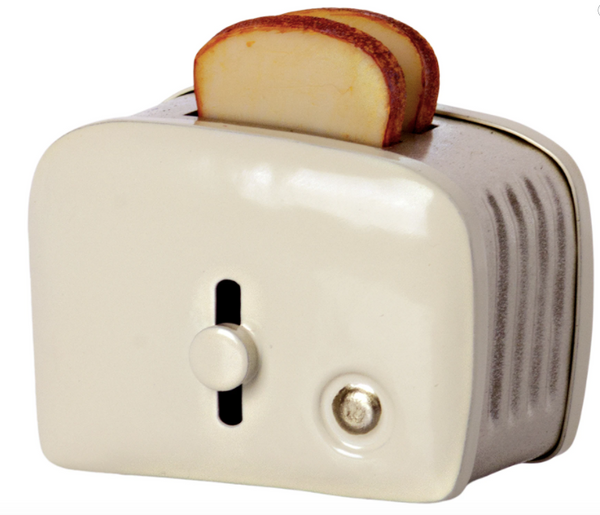 Miniature Toaster & Bread by Maileg (Off-white)
