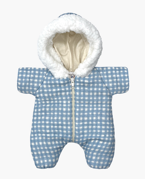 Minikane Snowsuit For Babies Collection Dolls (Blue Gingham)