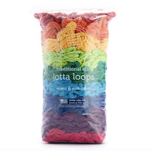 Lotta Loops for Friendly Loom Potholder (traditional size)