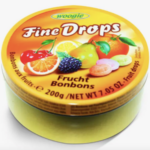 Woogie Mix fruits Drops Sanded Candies in Tin