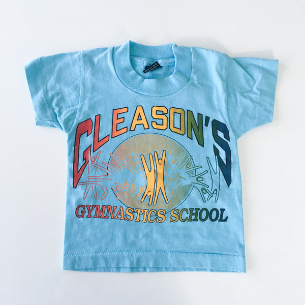 S A L E Vintage Blue Gleason's Gymnastic Tee / size 4T