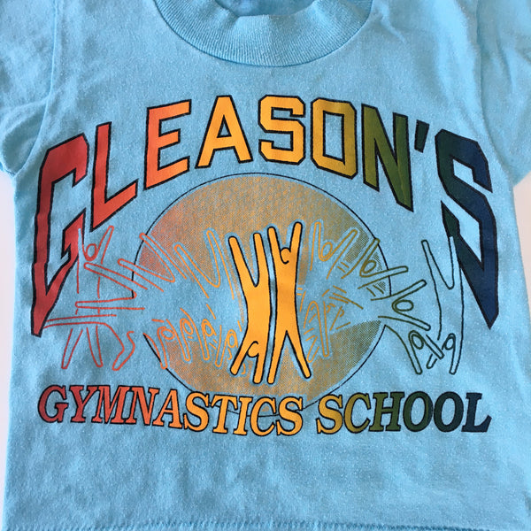 S A L E Vintage Blue Gleason's Gymnastic Tee / size 4T